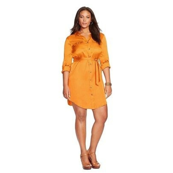 ralph lauren orange dress